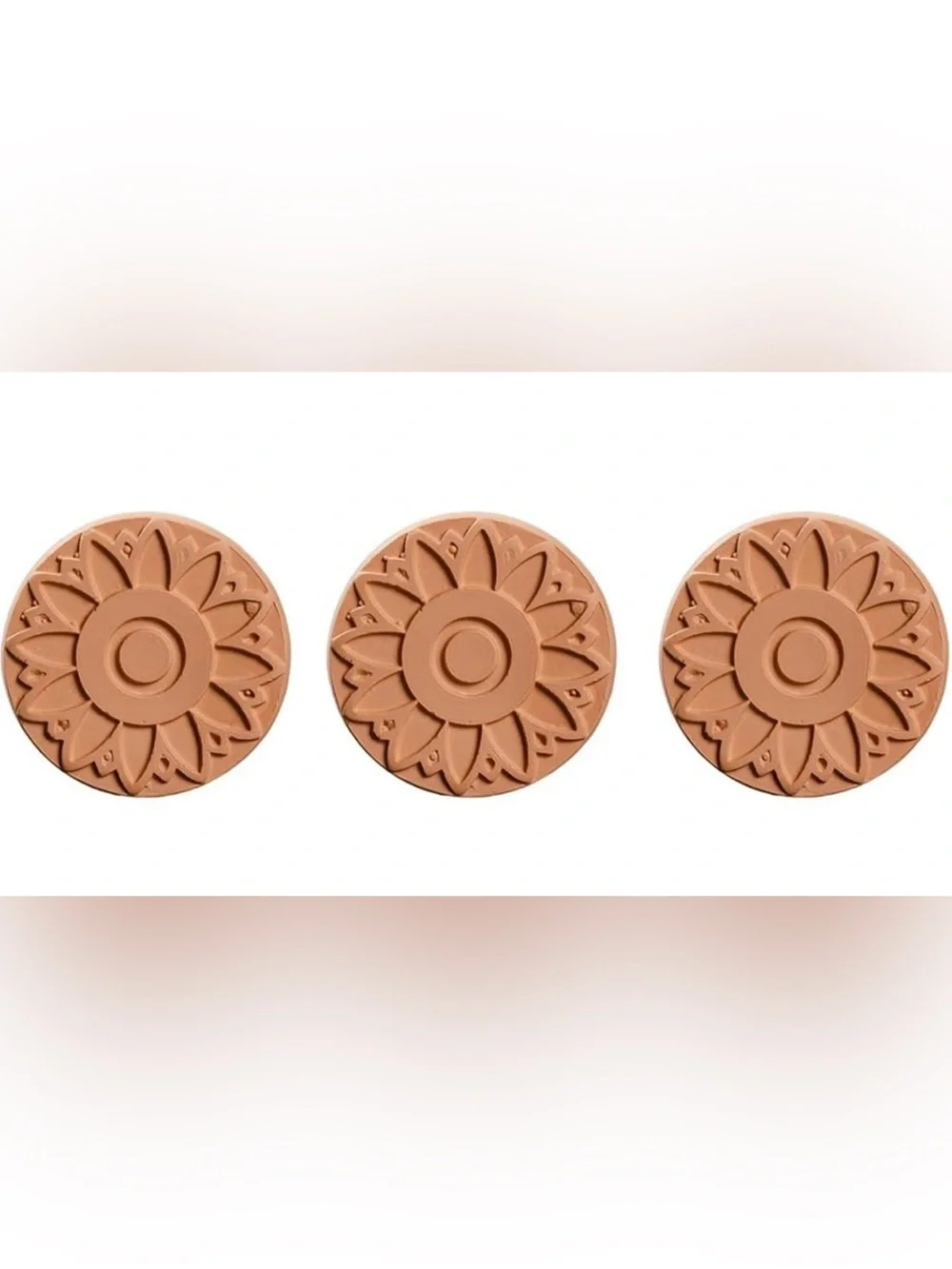 3 Pc Bundle Reusable Flower Terracotta Brown Sugar Softener Keeper Saver NWT